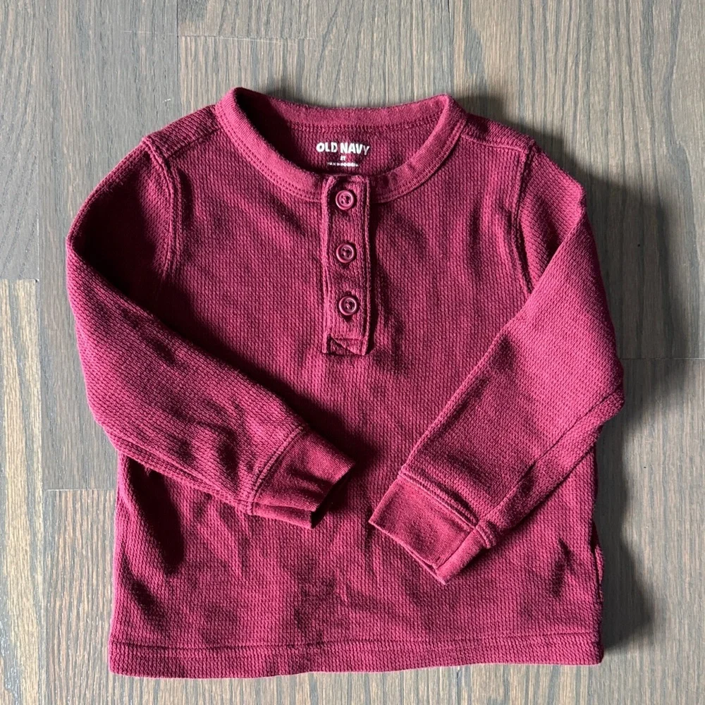 Old Navy Long-Sleeve Henley Thermal T-Shirt | 2T